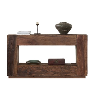 Ni+尼家侘寂风玄关柜案台中古复古民宿壁炉装饰柜靠墙实木边柜子