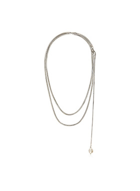 双层蛇骨链钛钢超长女