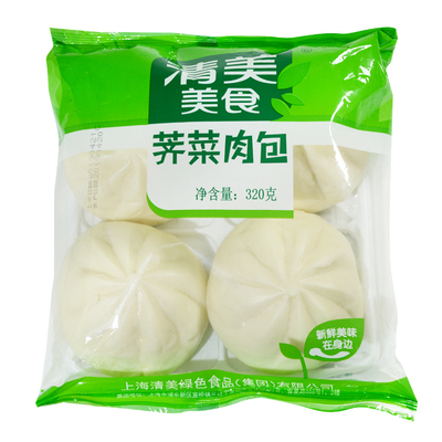 上海清美荠菜包速冻点心早晚餐