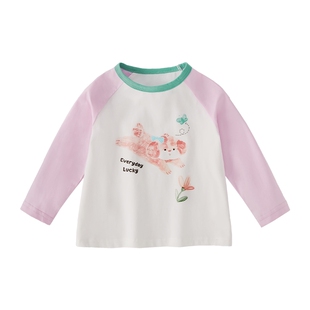 女童t恤长袖儿童春秋假两件衣服小童春款时髦春装潮5宝宝春季上衣