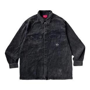 Supreme 22SS Corduroy Shirt 灯芯绒口袋水洗格子衬衫夹克外套男