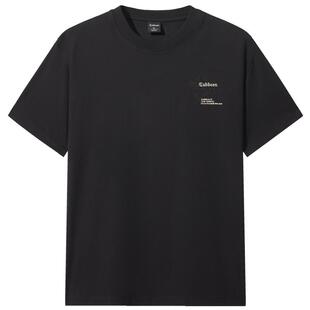 卡宾男装凉感重工刺绣短袖T恤夏季新款宽松潮流字母高级圆领上衣