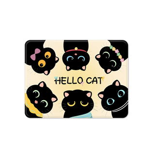 火公主小黑猫鼠标垫便捷滑鼠桌垫女办公硬质定制小号电脑垫