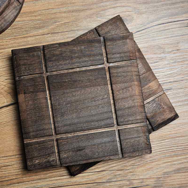 实木轻奢锅垫耐高温托锅创意黄垫木防滑铁板隔热鸡方形砂锅焖家用