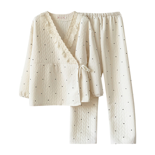 空气棉月子服秋冬产后10月份11孕妇和服哺乳衣睡衣大码套装可外穿