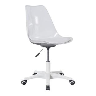 现代北欧亚克力转转化妆书房学习网红透明卧室妆台办公书桌靠背椅