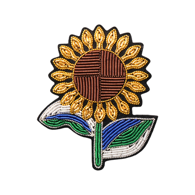 小众设计手工刺绣植物花朵胸针