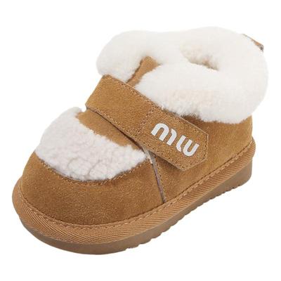 儿童雪地靴婴幼儿真皮大棉鞋