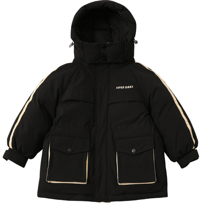 女童羽绒服中长款2025冬季新款加厚儿童羽绒服90绒中大童外套4081