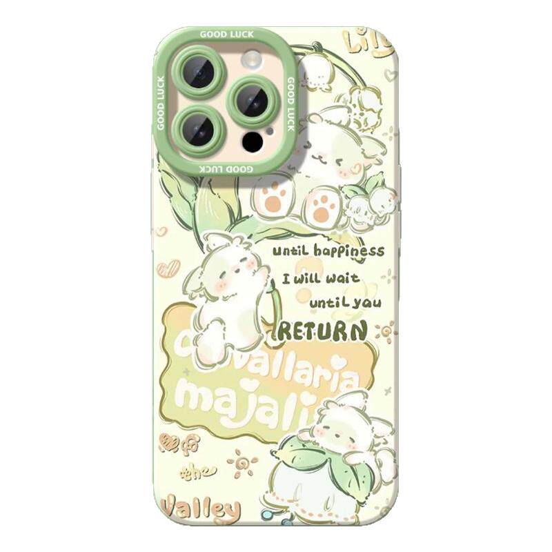 兰花兔子挂件适用苹果17promax手机壳iphone16/15/14/13华为mate60pro防摔pura70可爱R