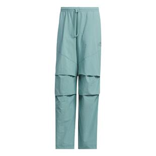 正品ADIDAS阿迪达斯男裤2024秋款拒水防泼阔腿运动长裤伞裤JI8644