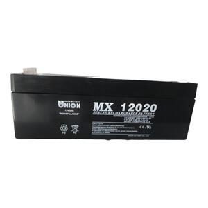 UNION友联蓄电池MX12020 12V2AH铅酸精密仪器仪表医疗设备全黑色