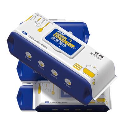 婧麒厨房湿巾去油去污家用强力清洁除油专用加大加厚实惠装湿纸巾