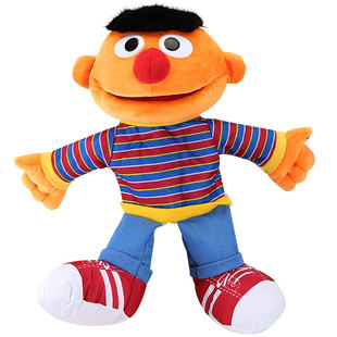 芝麻街艾摩甜饼怪手偶手套玩偶毛绒公仔玩具亲子互动游戏早教礼物