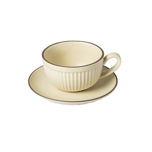 陶瓷杯咖啡杯高档精致马克杯拿铁拉花杯欧式小奢华咖啡杯子280ml