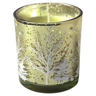 LunaBay澳大利亚圣诞蜡烛杯欧式电镀玻璃烛蜡台烛台桌面摆件  LB4