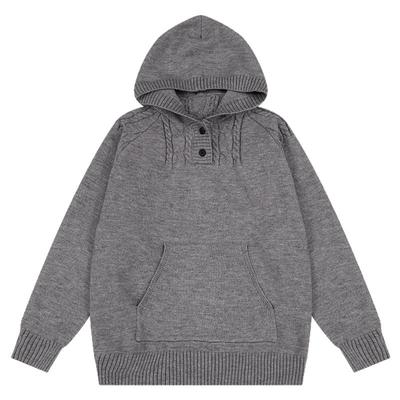 小尼力复古连帽针织衫