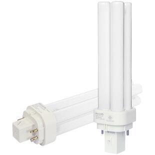 飞利浦插拔式节能灯管PL-C分离式2p替换筒灯h型横插两针4针荧光灯