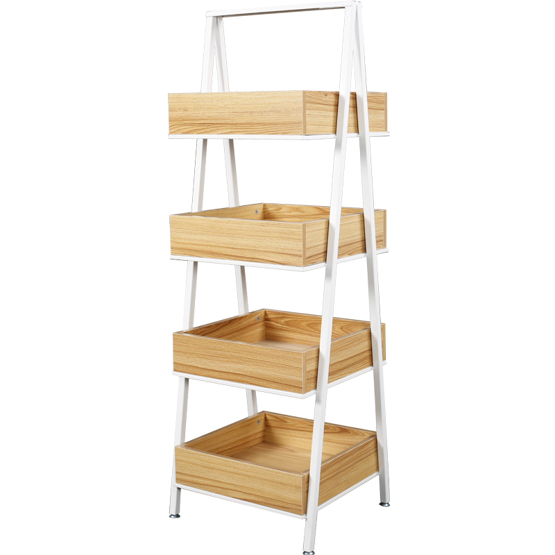 高档钢木货架超市便利店母婴店药店食品店零食店货架展示架促销台