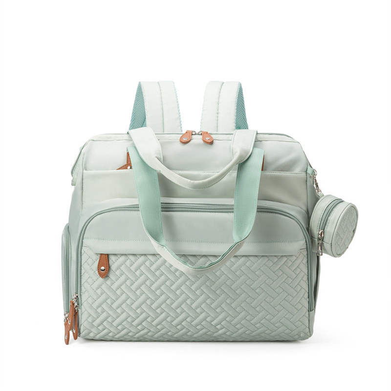 新款妈咪包母婴外出轻便双肩背包大容量背奶多功能涤纶斜挎母婴包
