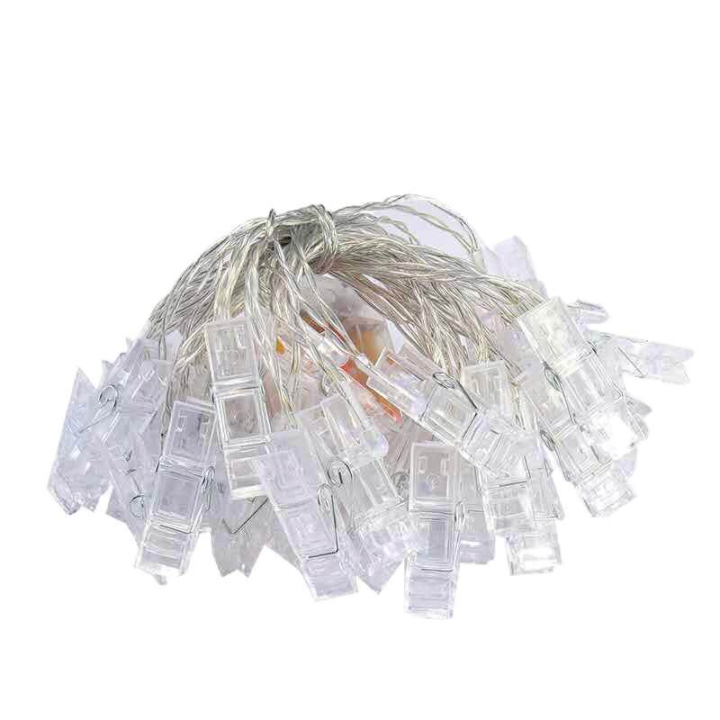 led小彩灯ins挂照片的夹子电池款