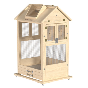 威毕鸟笼实木质鹦鹉笼子大号特大型家用虎皮玄凤牡丹透明豪华别墅