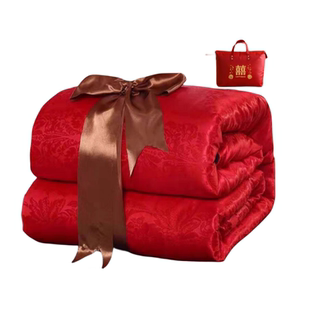 大红色婚庆蚕丝棉被芯陪嫁喜被加厚冬被子结婚礼被春秋被子母被