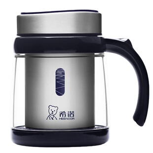 希诺不锈钢内胆隔热带盖办公男女情侣咖啡泡茶水杯子XN-8529/8530