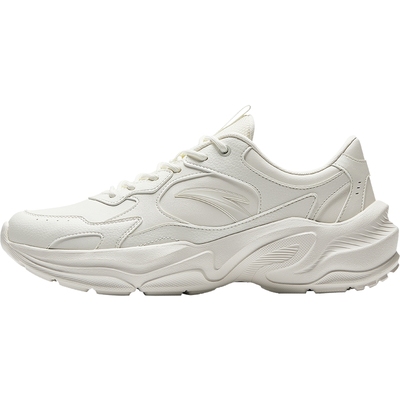 安踏男鞋运动鞋皮面休闲鞋厚底