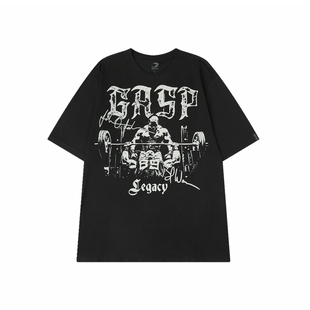 GASP涡轮强尼限定健身健美宽松大码排汗透气轻薄训练休闲欧码短袖