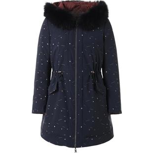 乔万尼商场新款白鸭绒休闲宽松双面羽绒服冬季连帽保暖外套女时尚