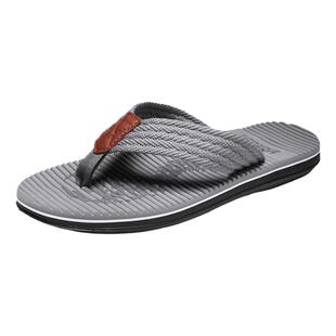 外贸原单高端人字拖布带透气吸汗防臭防滑纯色轻奢外穿男士凉拖鞋