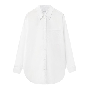 Marc O'Polo/MOP春新款时尚翻领梨形简约长袖极简衬衫女士高级感