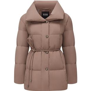 波司登羽绒服女中长款冬季新品商务气质时尚加厚鹅绒翻领收腰外套