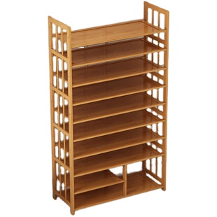 鞋架子门口实木质大容量多层防尘超大容量家用经济型楠竹简易鞋柜