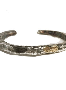 造物星球一一锤目纹鎏金套装手镯