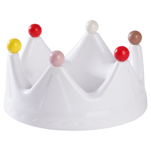 皇冠水果盘客厅茶几家用收纳盘糖果托盘高颜值带叉子轻奢高档创意