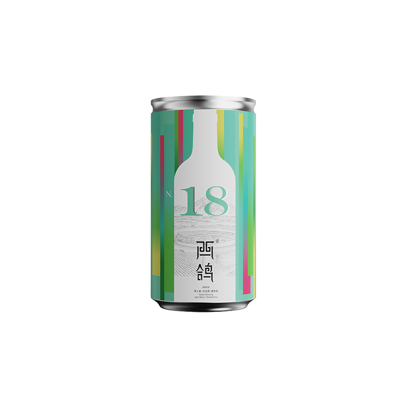 西鸽酒庄N18干白葡萄酒宁夏贺兰山东麓罐装霞多丽白葡萄酒190ml