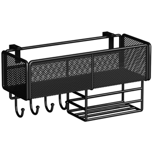办公桌面收纳架工位挂架桌上悬挂式置物架办公室改造神器杂物篮子