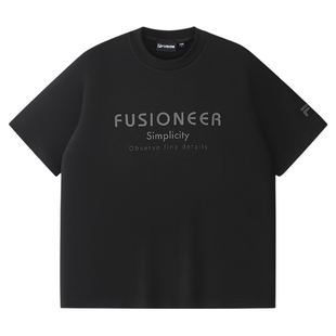 章昊同款FILA FUSION斐乐针织短袖T恤男2026夏季新款宽松纯棉上衣