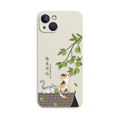 苹果16系列硅胶文字手机壳送挂绳