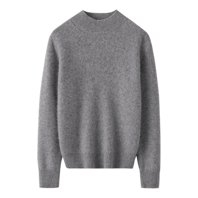 清河纯半高领羊绒衫女加厚毛衣