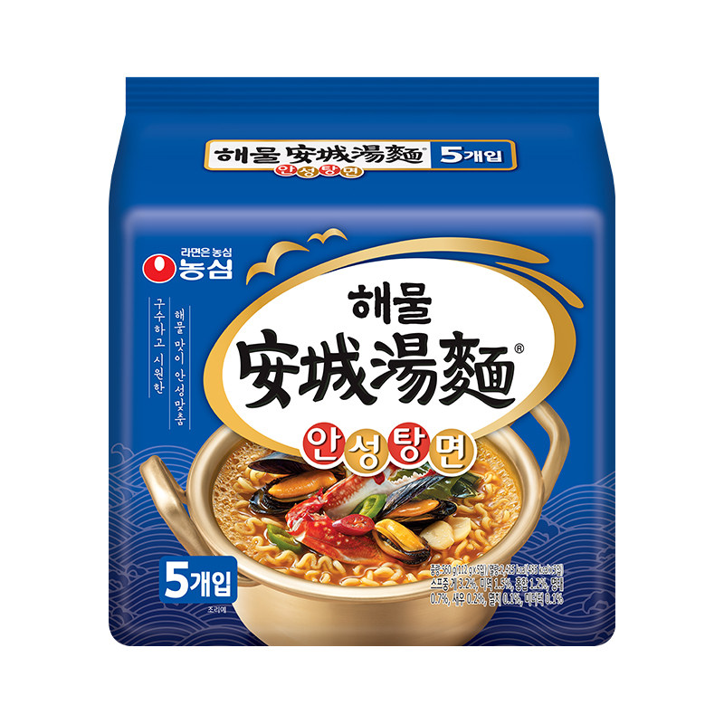 农心安城汤面海鲜味5袋韩国进口