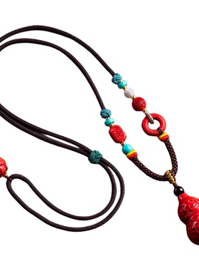 福一方高含量葫芦朱砂项链