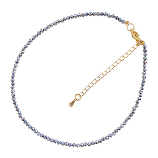 太赫兹石脚链刻面太硅石多晶硅矿石手作款脚饰女款男钛赫兹女式