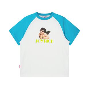 JOYRICH美式街头休闲插肩袖富乐天使短袖圆领T恤25新款男女同款