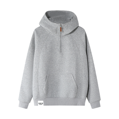 it：fivecm解构拼接半拉链卫衣男