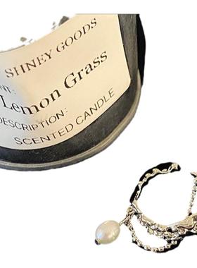 日韩s925甜美珍珠戒指女流苏