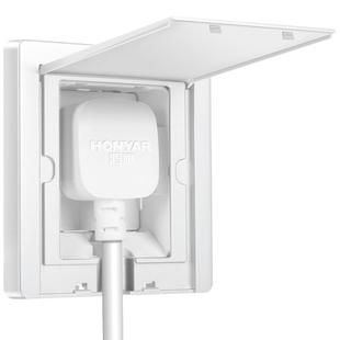 鸿雁嵌入式插座冰箱内嵌式插座面板内凹隐形隐藏10a16a五孔暗装墙