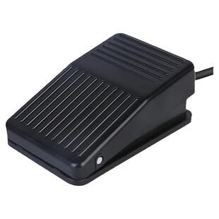 泰得脚踏开关脚踩式带线2米自复位10A塑料外壳点动电控踏板TFS-01